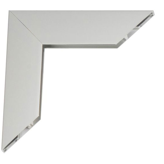 Alu Bilderrahmen Mega 60x80 | Silber glänzend | Kunstglas