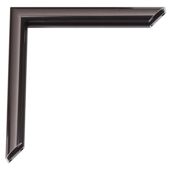 Alu Bilderrahmen Pedro 21x29,7 cm (A4) | Kontrastgrau glänzend, Rücken gebürstet | Normalglas