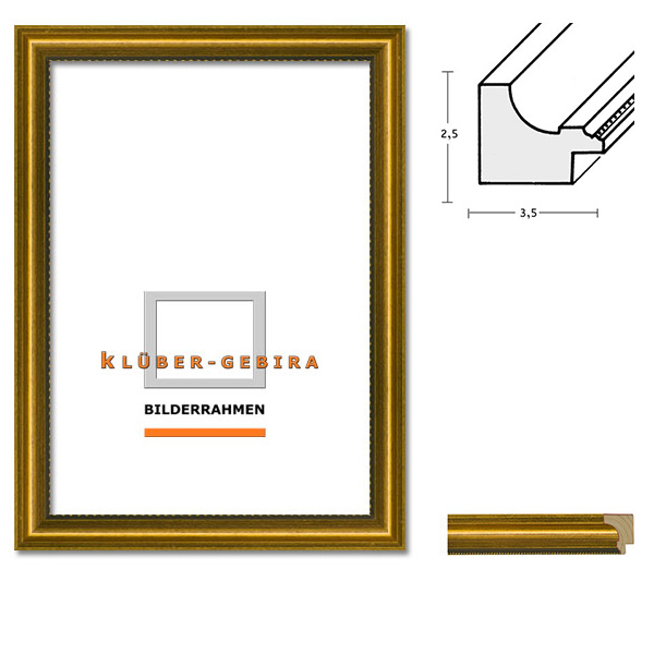 Holz Bilderrahmen Gibraltar 84,1x118,9 (A0) | Hohlkehle, Rücken Olivgrün, Perlkante | Kunstglas