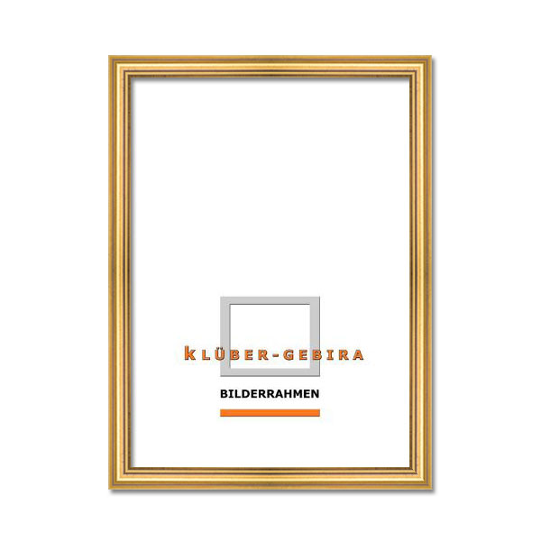 Holz Bilderrahmen Mostoles 21x29,7 (A4) | altgold | Normalglas