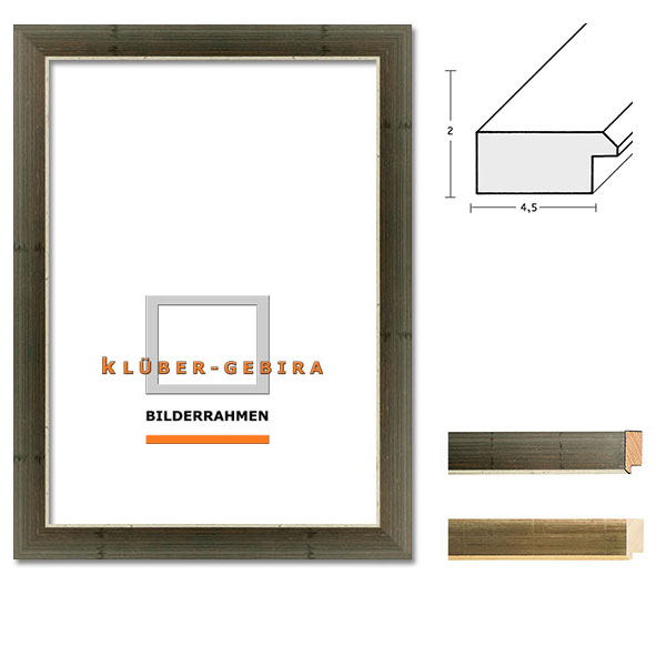 Holz Bilderrahmen Alcala 30x45 | Folie, Echtgoldimitation | Normalglas