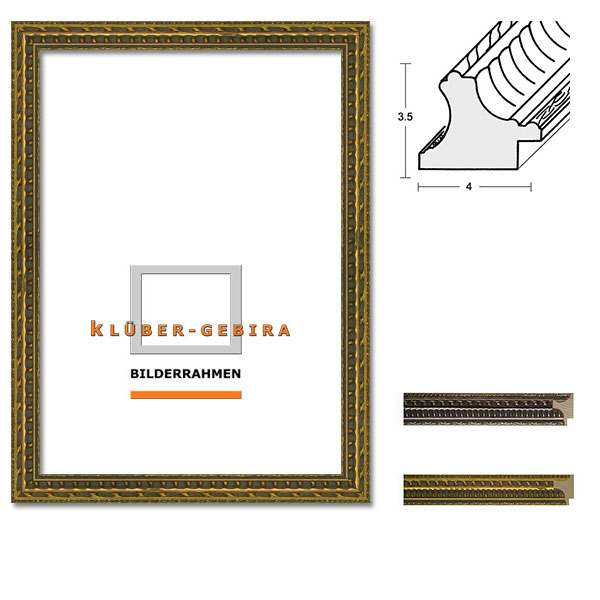Barock Bilderrahmen Bilbao 30x40 | gold | Normalglas