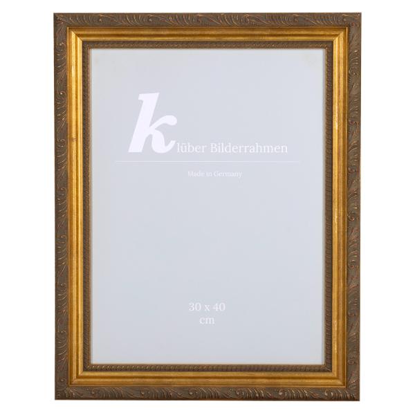 Barock Bilderrahmen Marbella 42x59,4 (A2) | Stilleiste gold | Normalglas