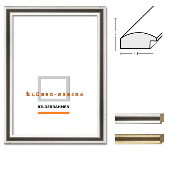 Holz Bilderrahmen Ferrol 84,1x118,9 (A0) | Folie, Echtgoldimitation | Kunstglas