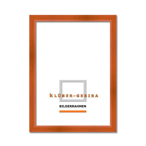 Holz Bilderrahmen Calvia 60x80 | Orange | Kunstglas