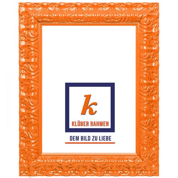 Barock Bilderrahmen Salamanca Color 59,4x84,1 (A1) | DARE orange | Kunstglas