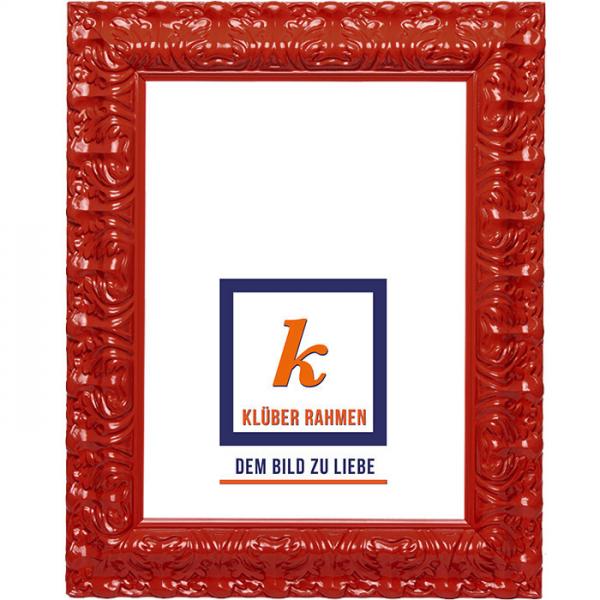 Barock Bilderrahmen Salamanca Color 90x120 | dark red | Kunstglas (2 mm)