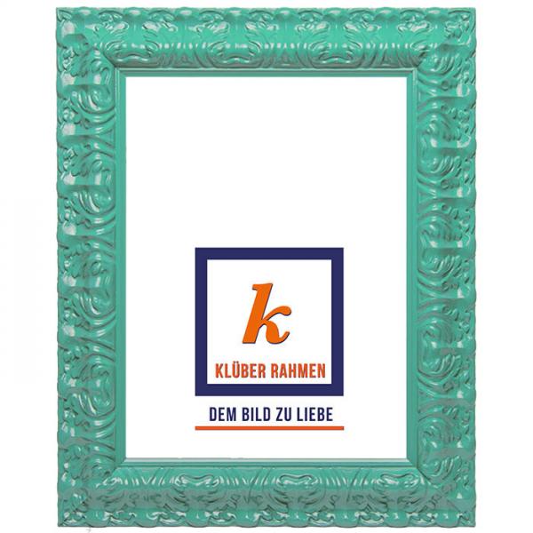 Barock Bilderrahmen Salamanca Color 59,4x84,1 (A1) | lagunenblau hell | Kunstglas