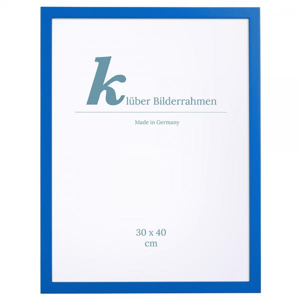 Holz Bilderrahmen Prisma 42x59,4 (A2) | Mittelblau | Normalglas