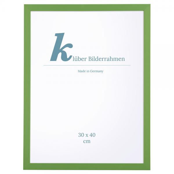 Holz Bilderrahmen Prisma 42x59,4 (A2) | Mittelgrün | Normalglas