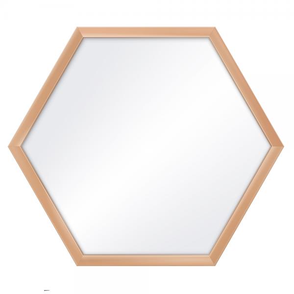 Hexagon Wandspiegel Honeycomb 35x40 cm | Rosegold | Spiegel