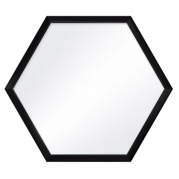 Hexagon Wandspiegel Honeycomb 35x40 cm | Schwarz | Spiegel
