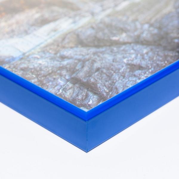 Alu Puzzlerahmen für 5000 Teile 101x153 cm | blau RAL 5010 | 1,5 mm Kunstglas