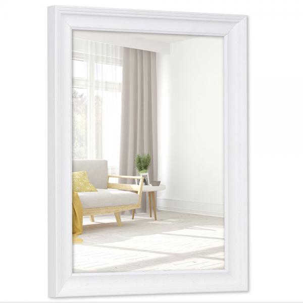 Holz Wandspiegel Merlines 7x10 cm | Weiß | Spiegel (2 mm)