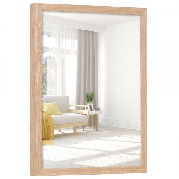 Holz Wandspiegel Vienne 10x10 cm | Eiche | Spiegel (2 mm)