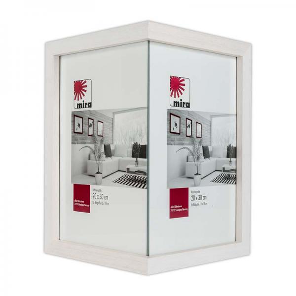 Um-die-Ecke-Rahmen 1:1, schmal 10x15 cm | Schwarz | Normalglas