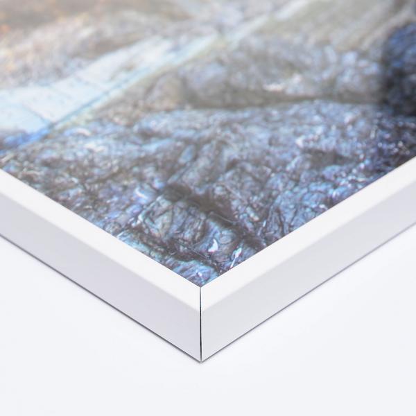 Kunststoff Puzzlerahmen für 1000 Teile 48x64 cm | weiß | Kunstglas UV99 entspiegelt (2 mm)