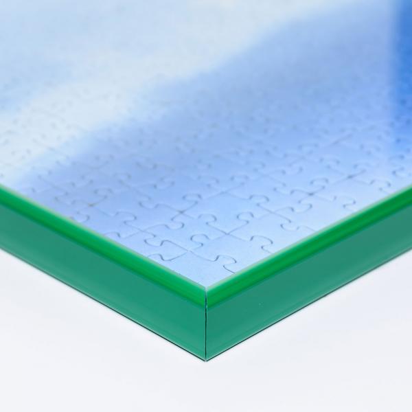 Kunststoff Puzzlerahmen für 2000 Teile 67,2x90,2 cm | grün | 1,5 mm Kunstglas