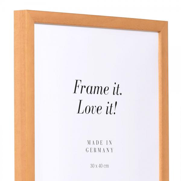 Holz Bilderrahmen Figari 100x140 cm | braun | Kunstglas entspiegelt
