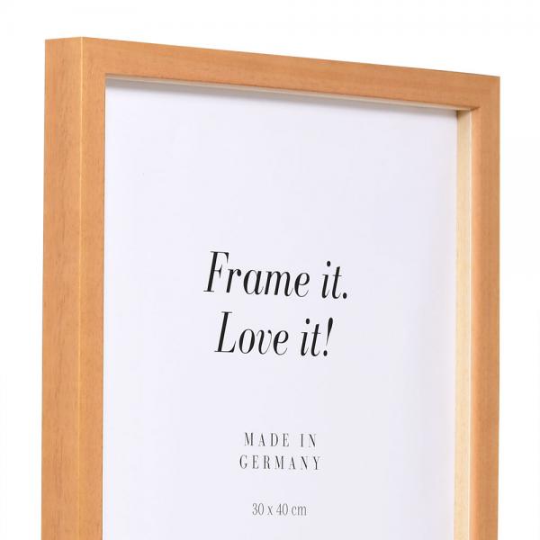 Holz Bilderrahmen Figari mit Abstandsleiste 20x30 cm | braun | Normalglas