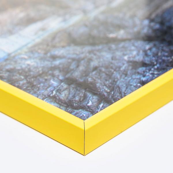 Kunststoff Puzzlerahmen - Sonderformat bis max. 100x100 cm gelb | 1,5 mm Kunstglas