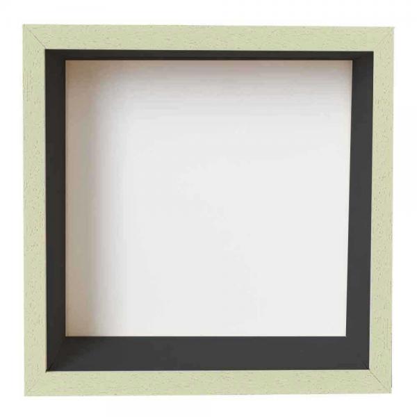 Spardosenrahmen 20x20 cm | Grün mit schwarzer Box | Normalglas