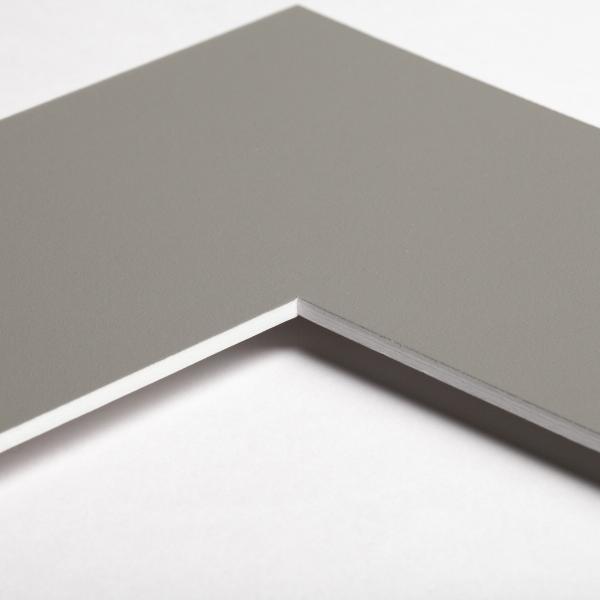 Fertig-Passepartout 20x30 cm (13x18 cm) | Grau