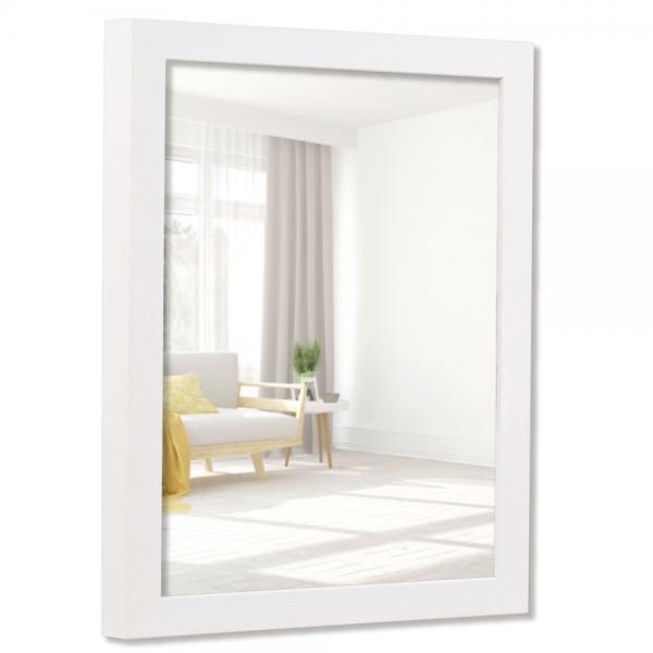 Spiegelrahmen Nouvelle 10x10 cm | weiß | Spiegel (2 mm)