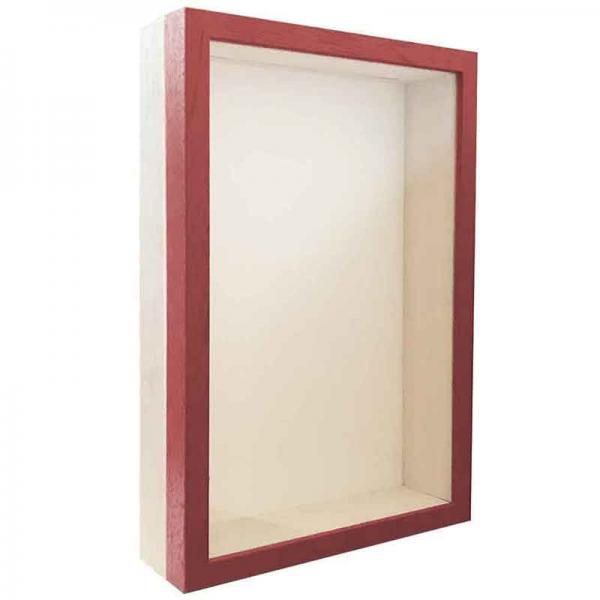 Unibox Bilderrahmen 13x18 cm | rot-weiß | Normalglas