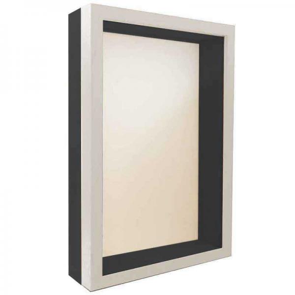 Unibox Bilderrahmen 13x18 cm | weiß-schwarz | Normalglas