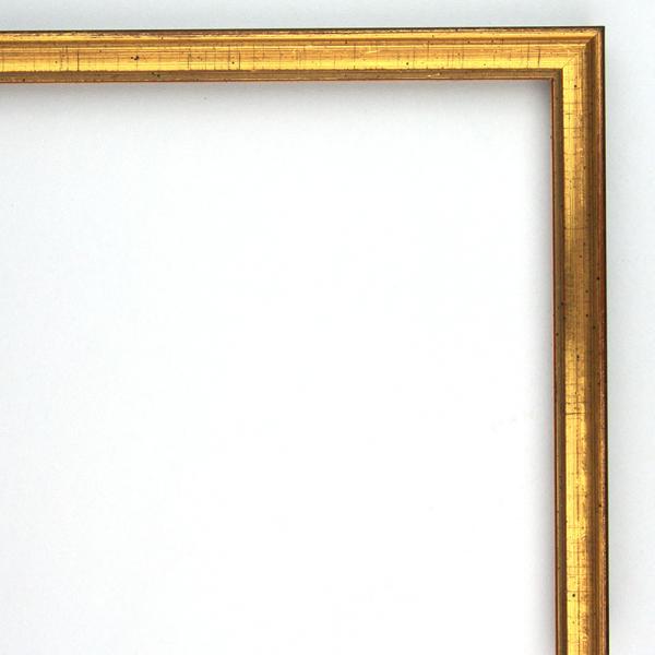 Barock Bilderrahmen Genf 21x29,7 cm (A4) | antikgold auf englischrot | Normalglas