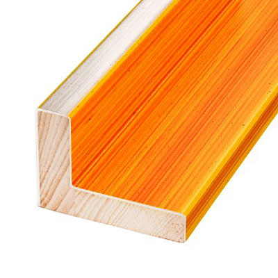 Schattenfugenrahmen Schlieren 70x100 cm | Silber auf leuchtend Orange | Leerrahmen (ohne Glas und Rückwand)
