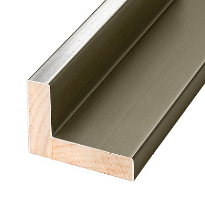 Schattenfugenrahmen Schlieren 70x100 cm | Silber auf Photografiebraun | Leerrahmen (ohne Glas und Rückwand)