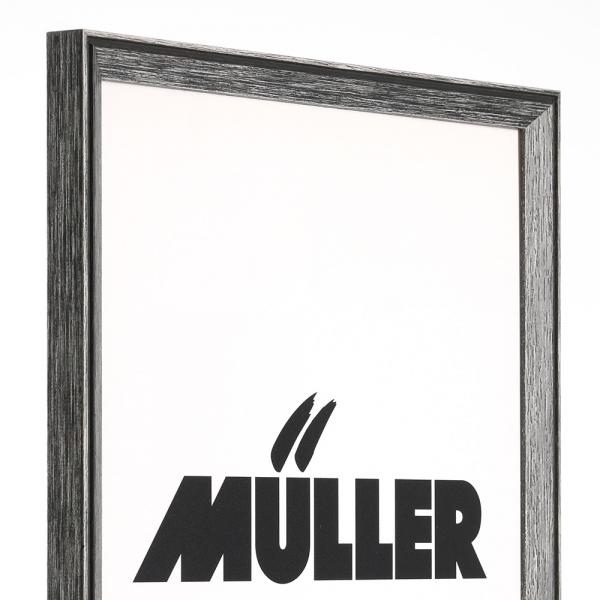 Holz Bilderrahmen Frankfurt 10,5x14,8 cm (A6) | Schwarz | Normalglas