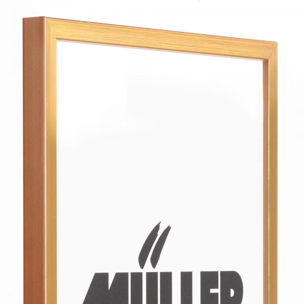 Holz Bilderrahmen Sachsen 50x70 cm | Rotgold glänzend | Normalglas