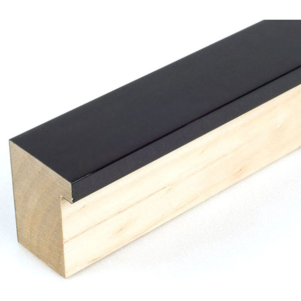 Holz Bilderrahmen Matrix B&W 39 29,7x42 cm (A3) | Schwarz glanz | Normalglas