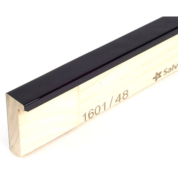 Holz Bilderrahmen Matrix B&W 20x52 59,4x84,1 cm (A1) | Schwarz glanz | Normalglas