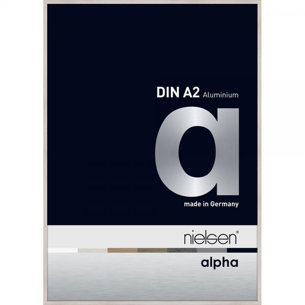 Alu Bilderrahmen Alpha 42x59,4 cm (A2) | Eiche weiß (furnierte Oberfläche) | Normalglas