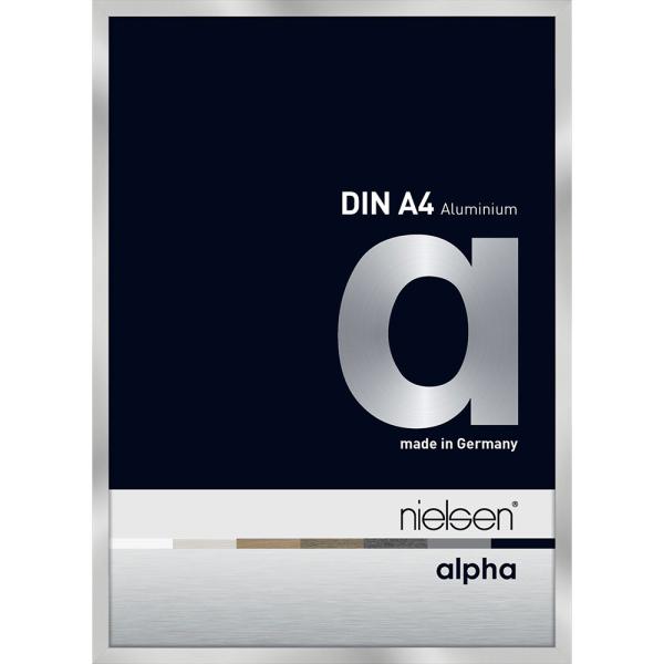 Alu Bilderrahmen Profil alpha 21x29,7 cm (A4) | Silber | Normalglas