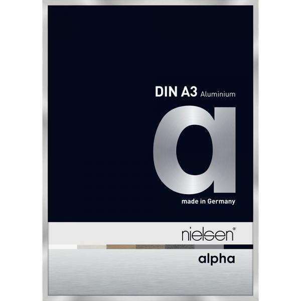 Alu Bilderrahmen Profil alpha 29,7x42 cm (A3) | Silber | Normalglas