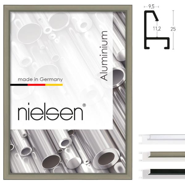 Alu Bilderrahmen Profil 23 42x59,4 cm (A2) | Silber matt | Normalglas