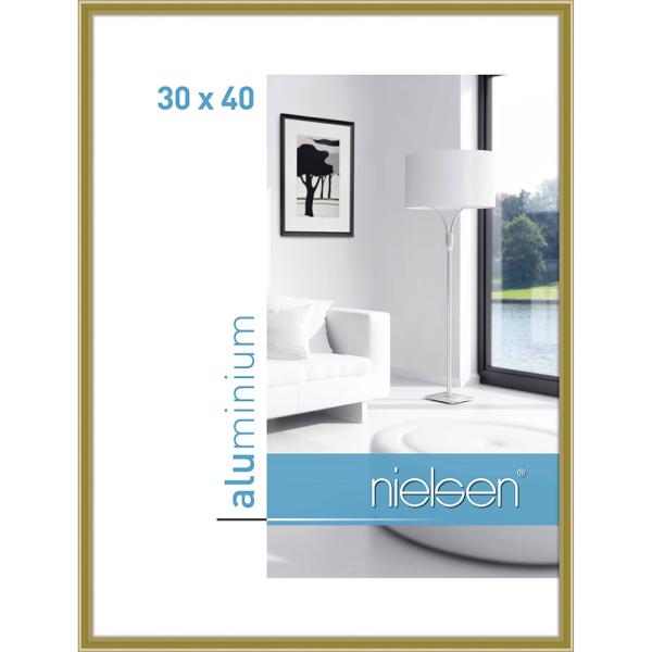 Alu Bilderrahmen Classic 30x40 cm | Gold | Normalglas