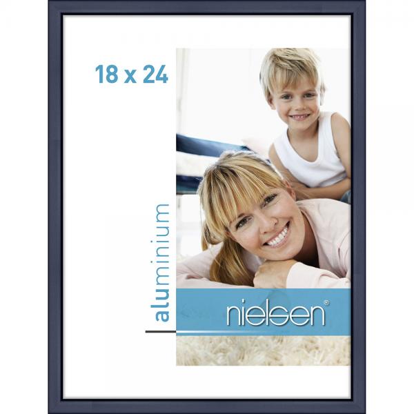Alu Bilderrahmen Classic 18x24 cm | Blu | Normalglas