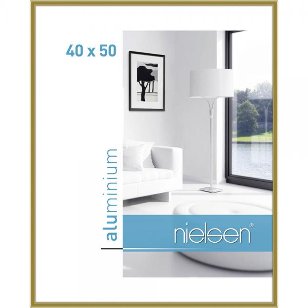 Alu Bilderrahmen Classic 40x50 cm | Gold | Normalglas