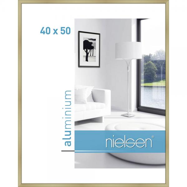 Alu Bilderrahmen Classic 40x50 cm | Gold matt | Normalglas