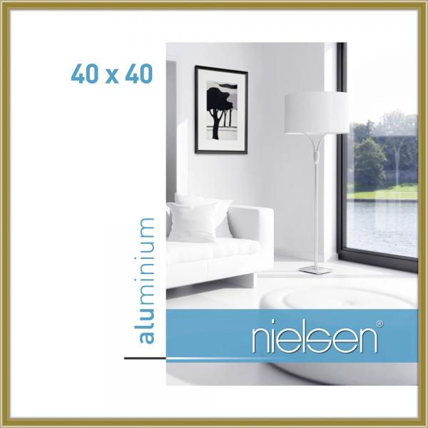 Alu Bilderrahmen Classic 40x40 cm | Gold | Normalglas