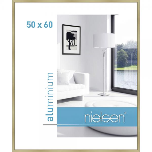 Alu Bilderrahmen Classic 50x60 cm | Gold matt | Normalglas