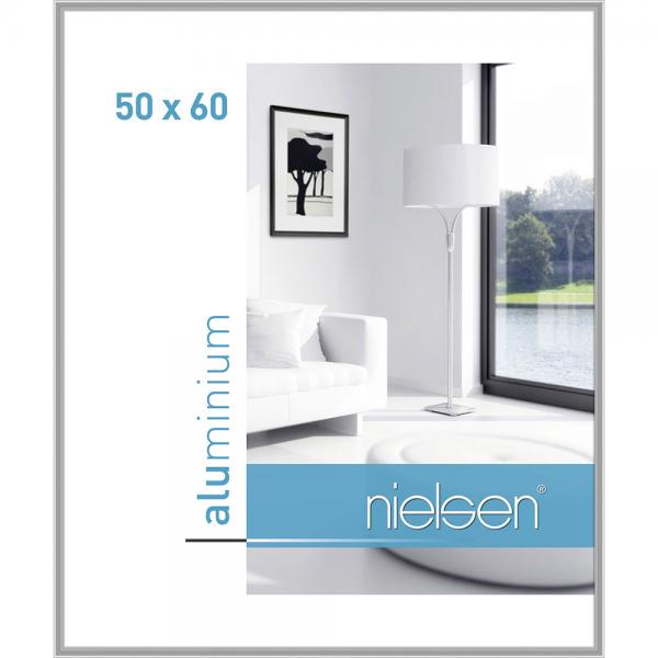 Alu Bilderrahmen Classic 50x60 cm | Silber glanz | Normalglas