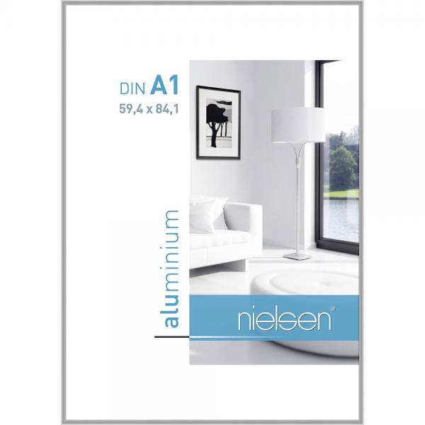 Alu Bilderrahmen Classic 59,4x84,1 cm (A1) | Silber glanz | Normalglas