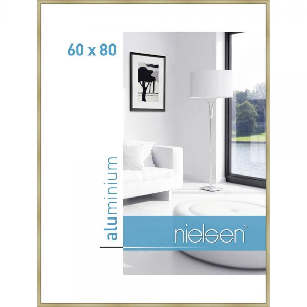 Alu Bilderrahmen Classic 60x80 cm | Gold matt | Normalglas